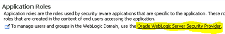 Weblogic - application roles