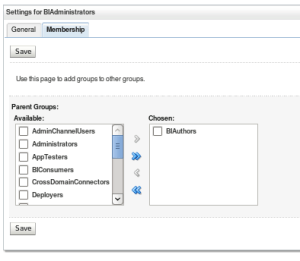WLSAC - Groups - BIAdministrators - membership