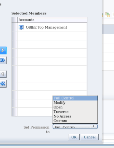 Catalog - folder - permissions - permissions options